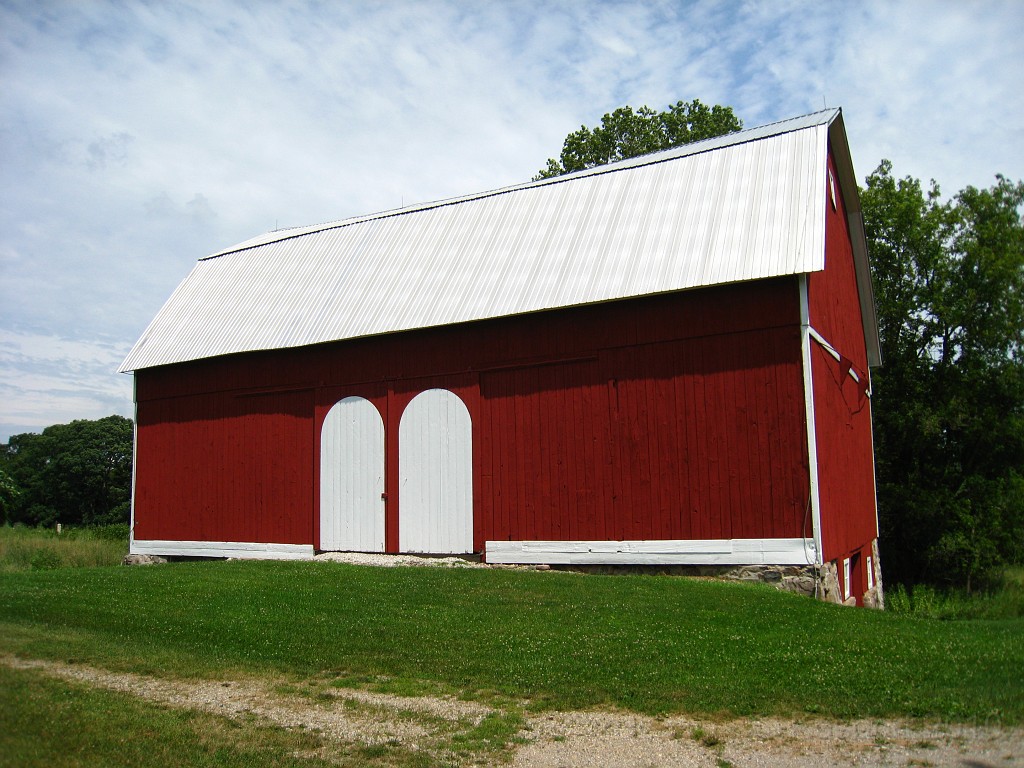 Matthaei Botanical Gardens 2010 0680.jpg - At either the far end, or the beginning depending on your point of view, is the large red barn.